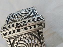 Rare Ancient Strap Basque Art Deco Silver Massive Teguy Sleeve Bardos 1753