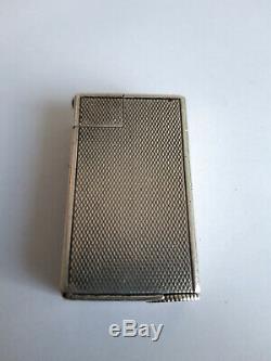 Rare Antique Gasoline Lighter In Sterling Silver, Circa 1930-40