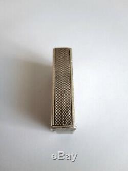 Rare Antique Gasoline Lighter In Sterling Silver, Circa 1930-40