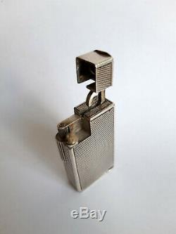 Rare Antique Gasoline Lighter In Sterling Silver, Circa 1930-40