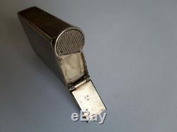 Rare Antique Gasoline Lighter In Sterling Silver, Circa 1930-40