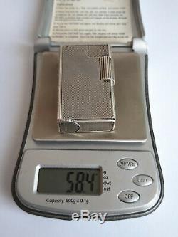 Rare Antique Gasoline Lighter In Sterling Silver, Circa 1930-40