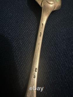 Rare Antique Mustard Spoon General Farmers Solid Silver/18th Century