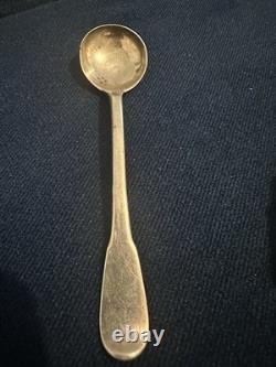 Rare Antique Mustard Spoon General Farmers Solid Silver/18th Century