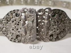 Rare Antique Silver Wedding Belt Asia Islamic Tribal 19th Century
