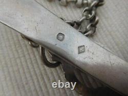 Rare Antique Solid Silver 950 Minerve Crab Chatelaine Clavet 78grs Bt1 Lot