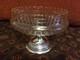 Rare Antique Thick Crystal Centerpiece Bowl With Solid Silver Minerva Base