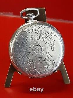 Rare Antique Watch Tabor Silver Solid Lion Dial