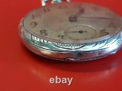 Rare Antique Watch Tabor Silver Solid Lion Dial