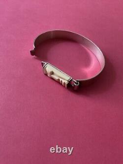 Rare Art Deco Creator Opening Bracelet Antique Solid Silver, Carved, Hallmarked