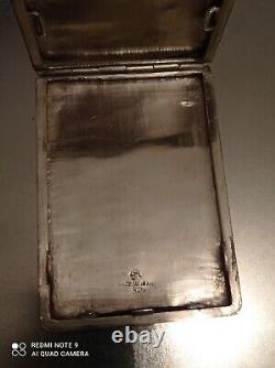 Rare Cigarette Cases Old Solid Silver Chiseled 89.1 Grs Persia
