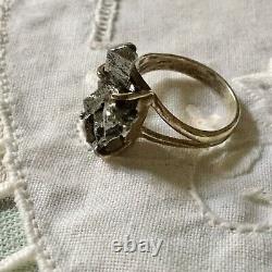Rare Meteorite Veritable Creator Old Ring, Sterling Silver, A View