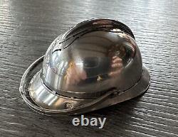 Rare Miniature Ancient Adrian Silver Solid Helmet