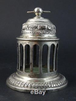Rare Old Ink Silver Caged Animal Decoration XIX