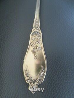 Rare Old Large Punch Or Crene Ladle In Solid Silver And Vermeil 95gr