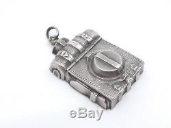 Rare Old Photo Holder Haversac Ace Sterling Silver 42 Ric