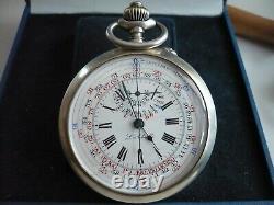 Rare Old Pocket Pocket Clock, Works, 55 MM (2)