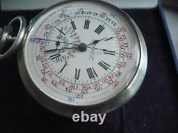 Rare Old Pocket Pocket Clock, Works, 55 MM (2)