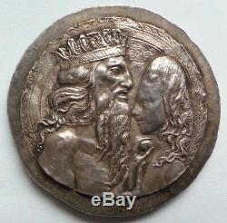 Rare Silver Medal Found Old Signed Ernst Fuchs