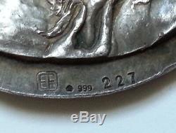 Rare Silver Medal Found Old Signed Ernst Fuchs