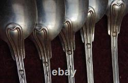 Rare ancient very pretty 6 moka spoons solid silver Minerva controlled 81.56 grams