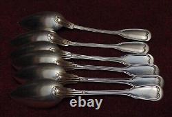 Rare ancient very pretty 6 moka spoons solid silver Minerva controlled 81.56 grams
