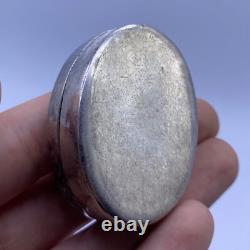 Rare antique Indian solid silver secret box with a superb floral design
