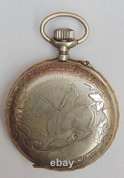Rare antique pocket watch chronometer solid silver or uncontrolled metal