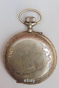 Rare antique pocket watch chronometer solid silver or uncontrolled metal