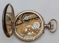 Rare antique pocket watch chronometer solid silver or uncontrolled metal