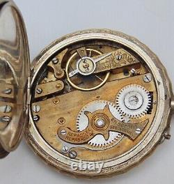 Rare antique pocket watch chronometer solid silver or uncontrolled metal