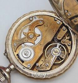 Rare antique pocket watch chronometer solid silver or uncontrolled metal