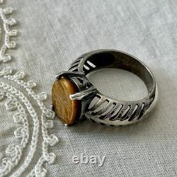 Rare intaglio hard stone ancient ring in solid silver, Roman centurion