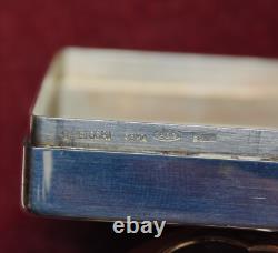 Rare magnificent antique box made of solid silver signed G. Petochi Roma 800 67.21 grams