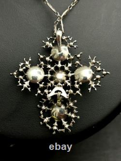 Regional Cross Antique Solid Silver Antique Silver Cross Pendant