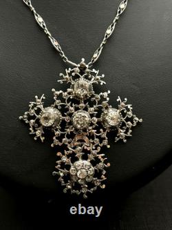 Regional Cross Antique Solid Silver Antique Silver Cross Pendant