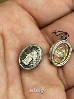 Reliquary & Medallion & Relic & Antique & Solid Silver Case & France