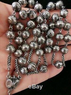 Rosary Ancient Superb Job In Solid Silver