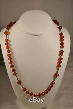 Rosary Old Amber Sterling Silver Antique Solid Silver Amber Rosary XIX