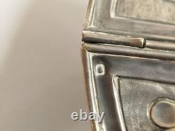 SILVER INCENSE BURNER Massive Old Decorative Stamps 39VB3 19/12