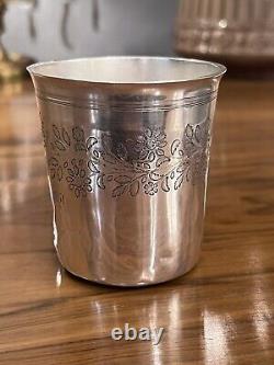 SOLID SILVER/ Old MINERVA HALLMARK TROPHY / FLORAL DECORATION / 62 G / 1851
