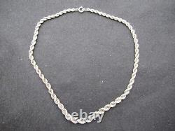 SUPERB ANTIQUE SOLID SILVER NECKLACE (835) CHOKER 46 cm