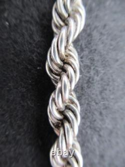 SUPERB ANTIQUE SOLID SILVER NECKLACE (835) CHOKER 46 cm