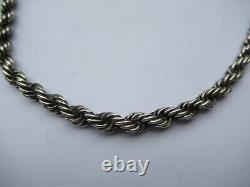 SUPERB ANTIQUE SOLID SILVER NECKLACE (835) CHOKER 46 cm