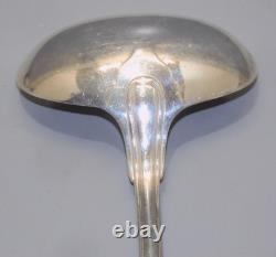 SUPERB ANTIQUE SOLID SILVER SAUCE SPOON Minerva Hallmark DISPLAY CASE