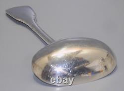 SUPERB ANTIQUE SOLID SILVER SAUCE SPOON Minerva Hallmark DISPLAY CASE