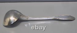 SUPERB ANTIQUE SOLID SILVER SAUCE SPOON Minerva Hallmark DISPLAY CASE