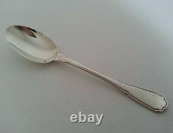 SUPERB BOX SET 12 old SOLID SILVER MOCHA SPOONS MO M. R. To identify