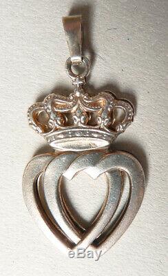Sacred Heart Pendant Sterling Silver Jewelry Vendeen Old Sacred Heart