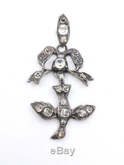 Saint Esprit Pendant In Solid Silver And Rhinestones 19th Century Regional Jewel